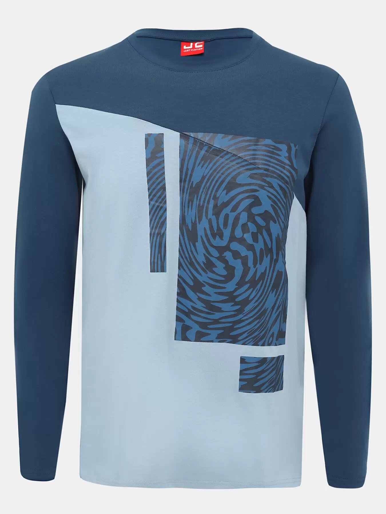 Лонгслив JUST CLOTHES, размер 48, , синий/голубой