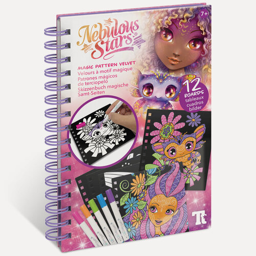 Изображение товара Серия Orelia: Раскраска для девочек (12 картинок на черном фоне, 5 маркеров), 11026_NSDA