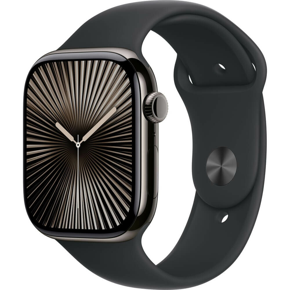 Apple Watch Series 10 46 мм сланцевый титан M/L спортивный ремешок