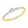 Кольцо помолвочное Diamant online, красное золото, 585 проба, бри...