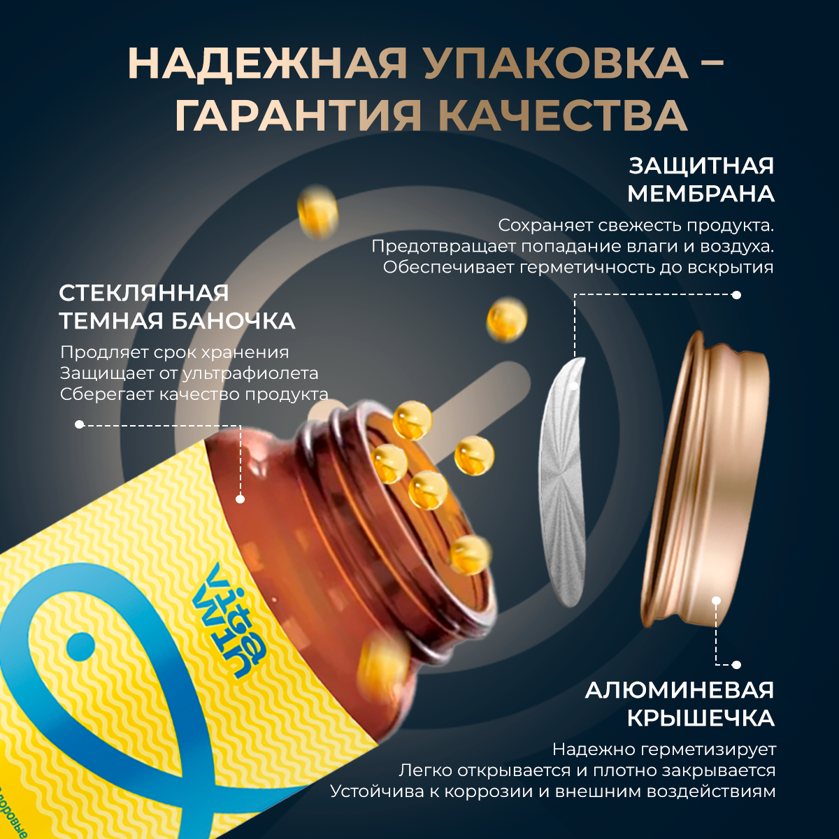 Изображение Омега 3 - Рыбий жир в капсулах для детей и взрослых 120 капсул