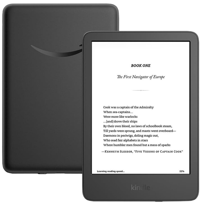 6" Электронная книга Amazon Kindle Gen 11 (2024), 1440x1080, E-Ink, 16 ГБ, чёрный, No Ads (без рекламы), русский язык