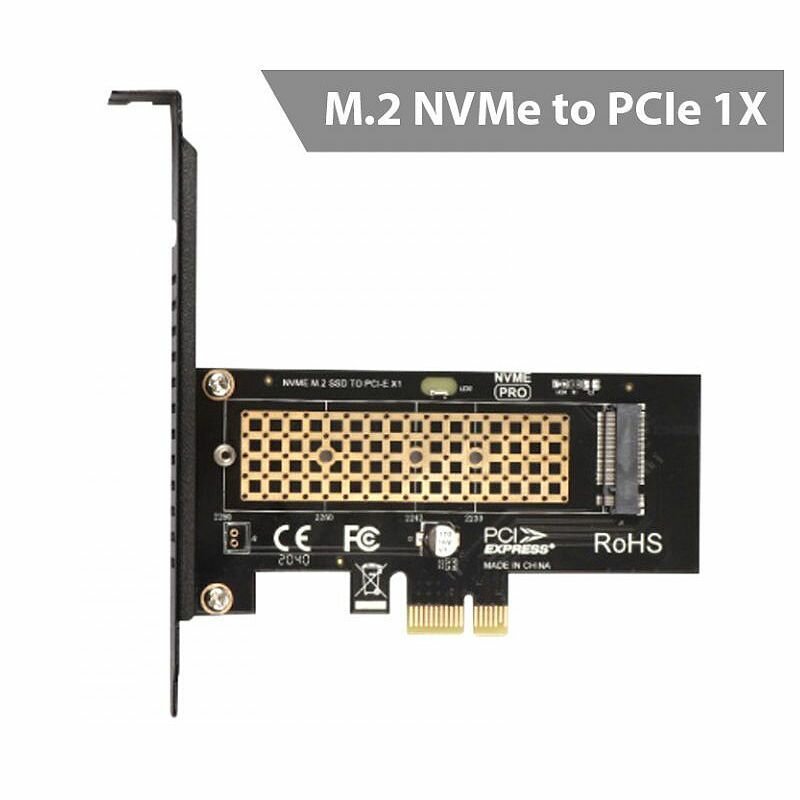 Переходник PCI-Ex1 - NGFF M.2 SSD / PCI-E 3.0->M.2 M key NVMe SSD (ORIENT C302E) — фото 1