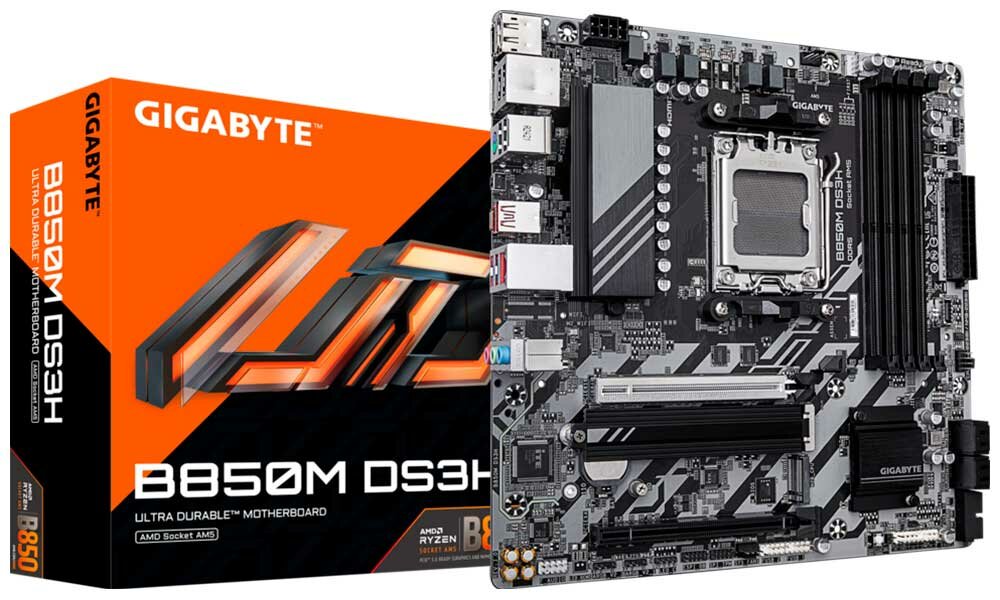 Материнская плата Gigabyte B850M DS3H (AM5, mATX)
