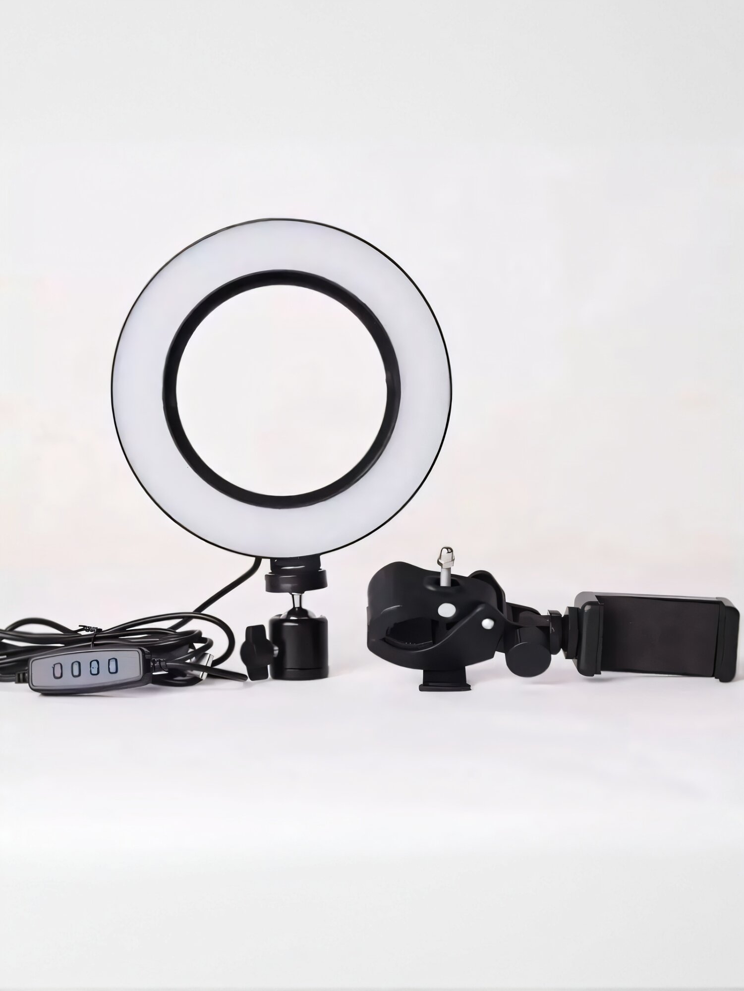 Светодиодная кольцевая лампа (выпуклая) для селфи 16см Ring Fill с регулятором черная