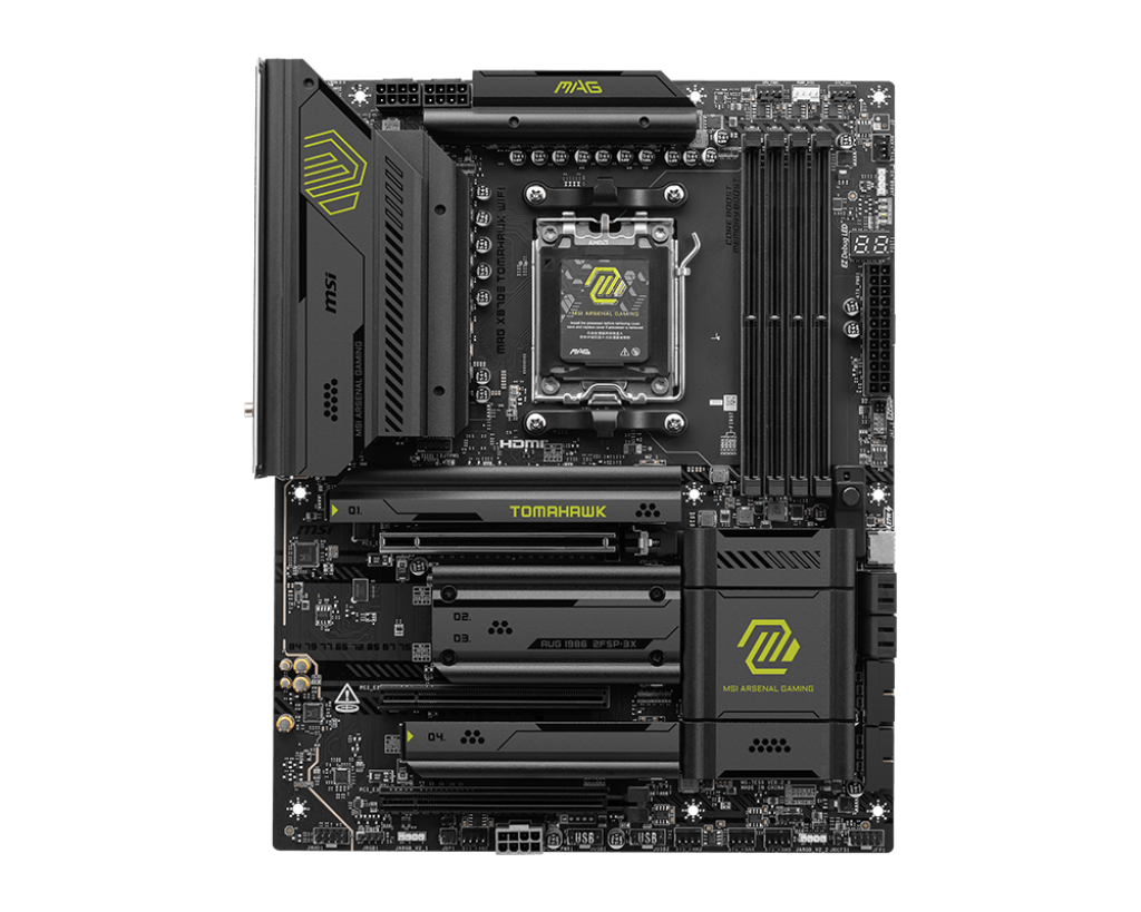 MSI Материнская плата SocketAM5 MSI MAG X870E TOMAHAWK WIFI (AMD X870E, 4xDDR5, M.2, SATA III, RAID, 3xPCI-E, HDMI, 2xDP (Type-C), 5Гбит LAN, WiFi, BT, 10Гбит USB, 10Гбит Type-C, ATX) (ret)