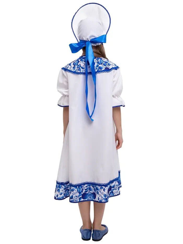 Карнавальный костюм Гжель Хороводная р.104-110 (р.28) - русский стиль — фото 1