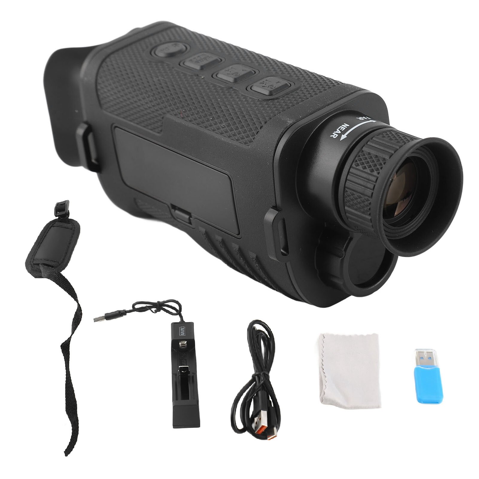 Монокуляр ночного видения с инфракрасным излучением 1080P, 8-кратным зумом, цифровыми очками ночного видения и картой памяти 32 ГБ.