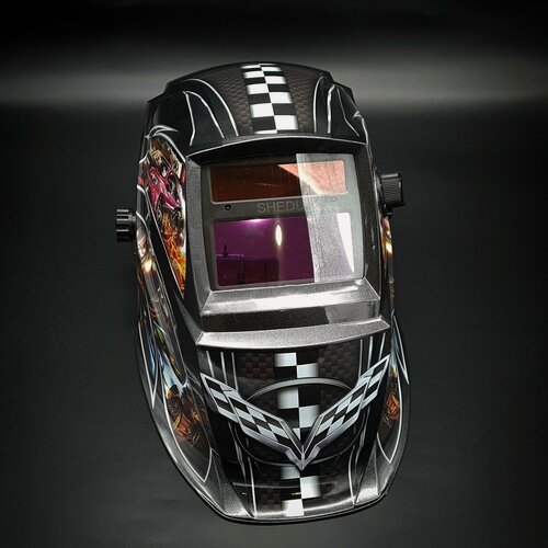 Изображение товара Черная сварочная маска с автозатемнением SHEDU TRQ-GD06.