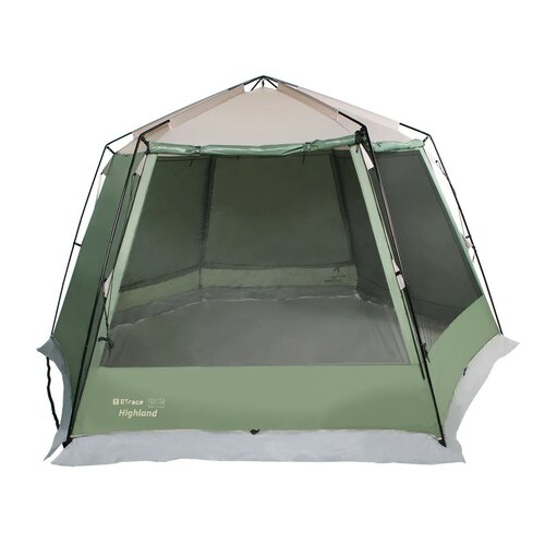 палатка btrace point 2 зеленый бежевый Палатка-шатер BTrace Highland (Зеленый/Бежевый)