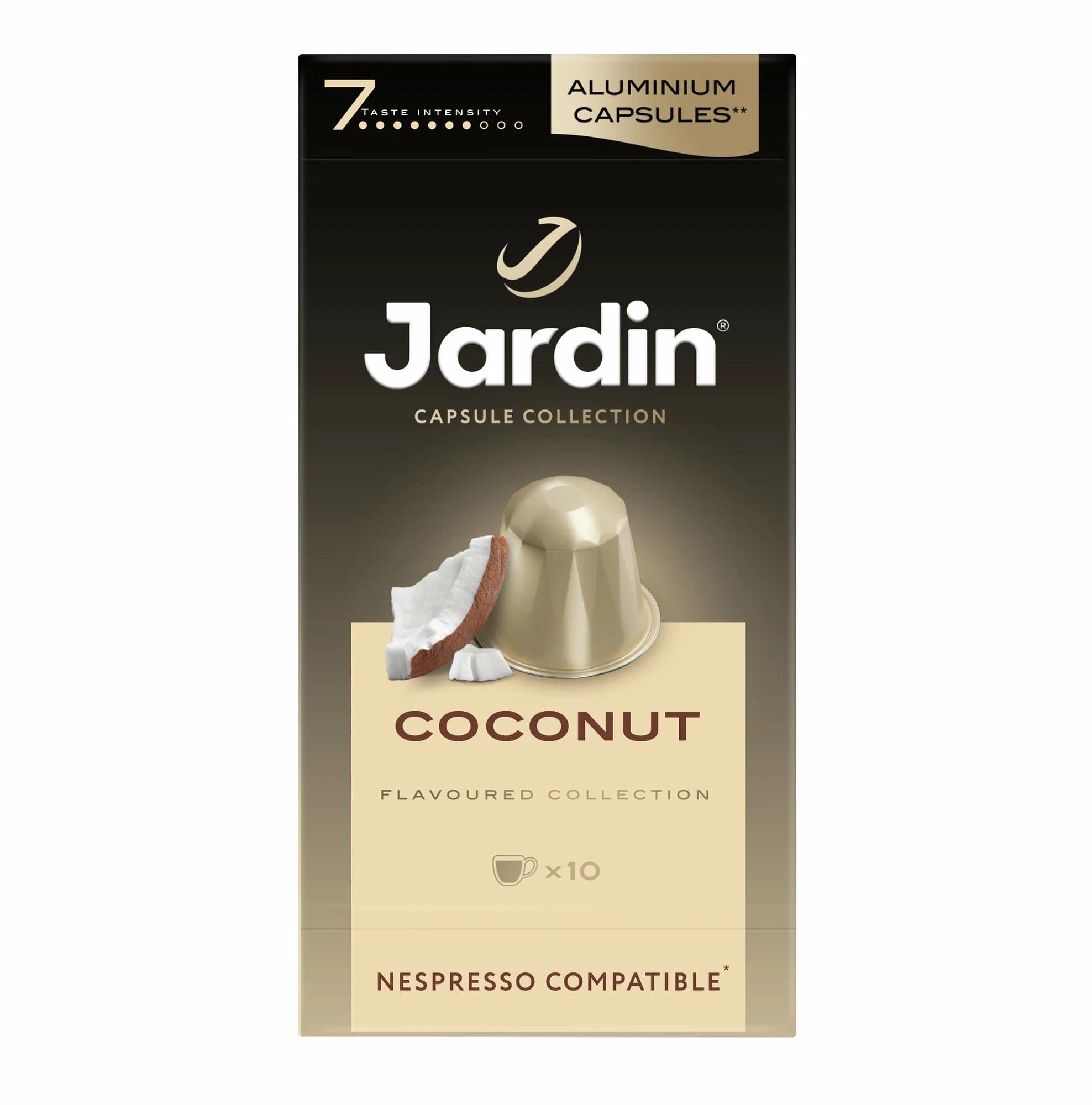 Кофе в алюминиевых капсулах JARDIN Coconut, кокос, интенсивность 6, 10 порций, 10 кап. в уп.