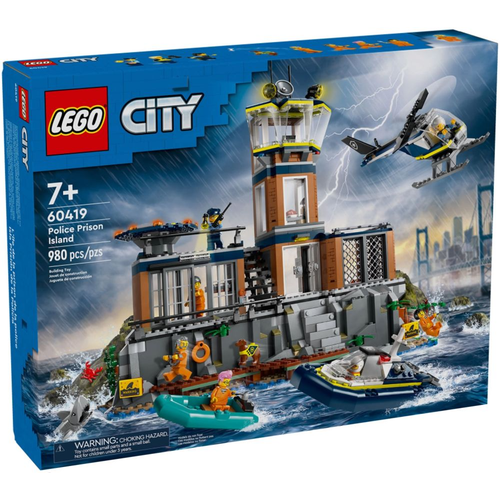 Конструктор LEGO CITY 60419 Police Prison Island, 980 дет. конструктор lego city 30228 полицейский мотовездеход 42 дет