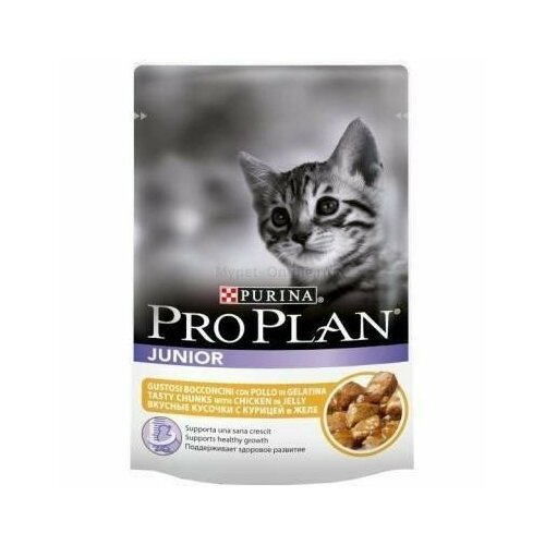 Влажный корм для котят PRO PLAN Kitten, в желе с курицей, 85 г