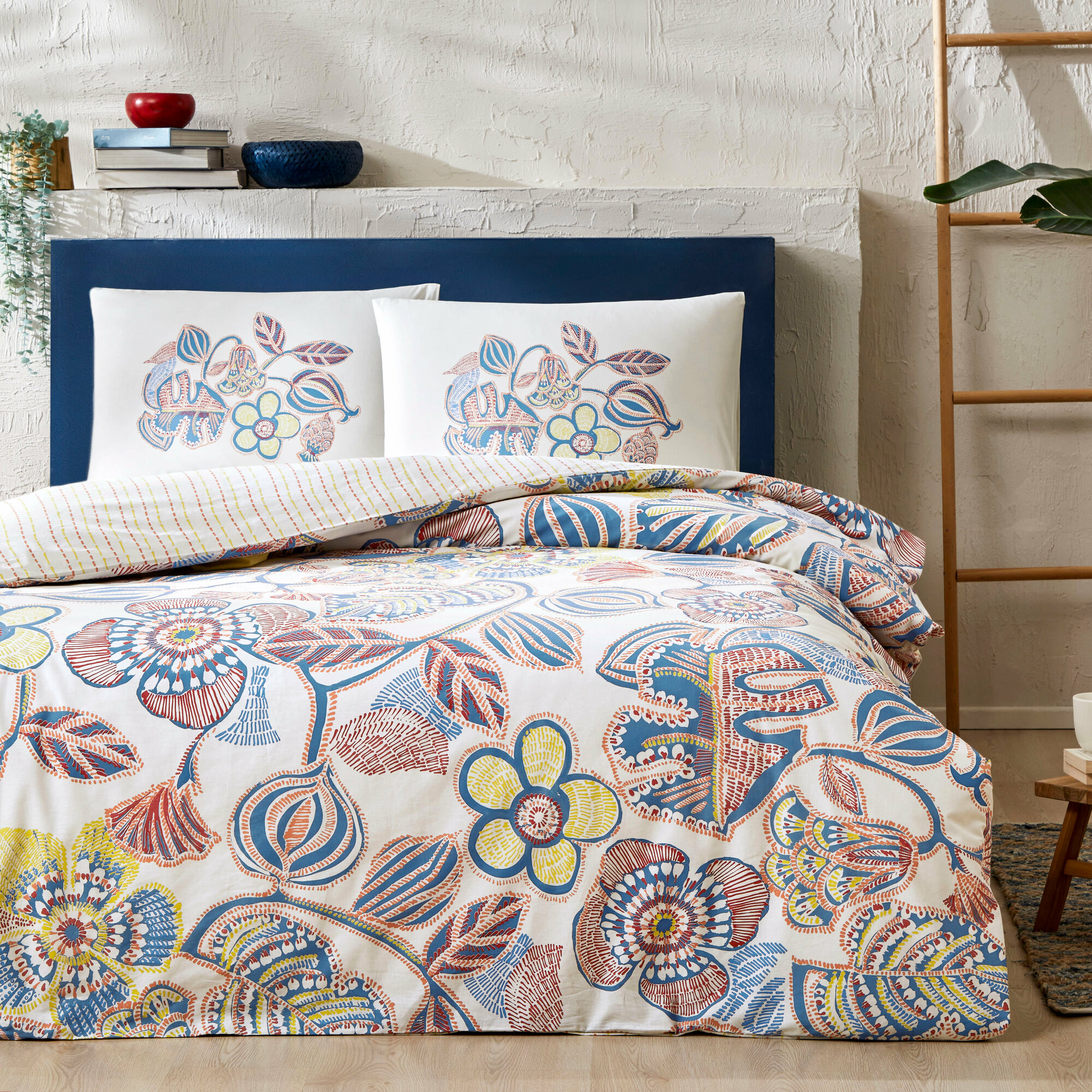 фото Постельное белье люкс-ранфорс Cecilia бирюзовый евро TAC-Турция.