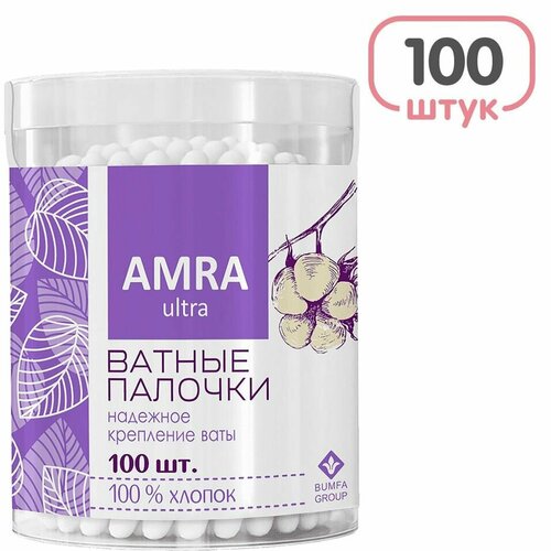 Ватные палочки Amra 100шт х3шт