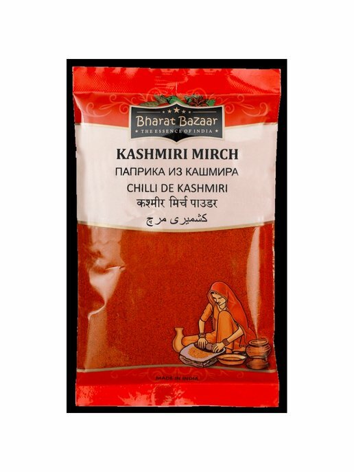 Паприка копченая из Кашмира Индийская приправа натуральная без ГМО и примесей для любых блюд Kashmiri, Bharat Bazaar, 100г