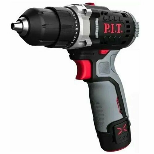 Дрель аккумуляторная PIT PBM12K-10A2 X-DRIVER 12В25Нм патр10 мм 2ск 2АКБ 15Ач ЗУ кейс 489900₽