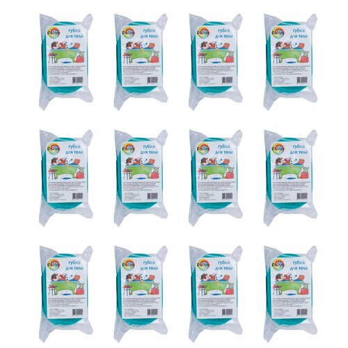 Palitra Губка для тела Овальная, 12 шт