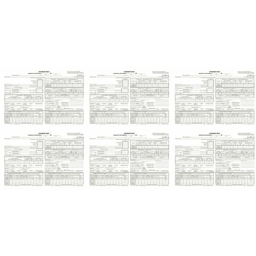 Эврика Бланк бухгалтерский Путевой лист с талоном, А4, 195х270 мм, форма 4-П, 100 листов, 6 шт