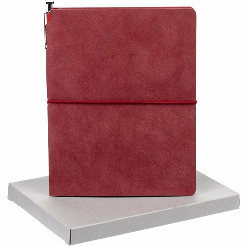 Набор Business Diary, красный, 16х21х2 см, искусственная кожа; металл; картон