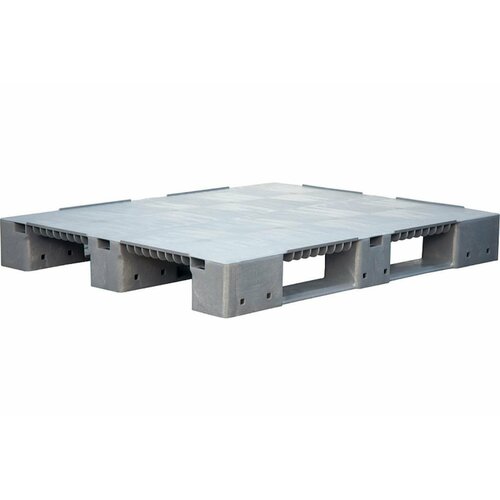 Паллет Тара ру 1200х1000х150 мм сплошной на 3-х полозьях серый 16116 12404₽