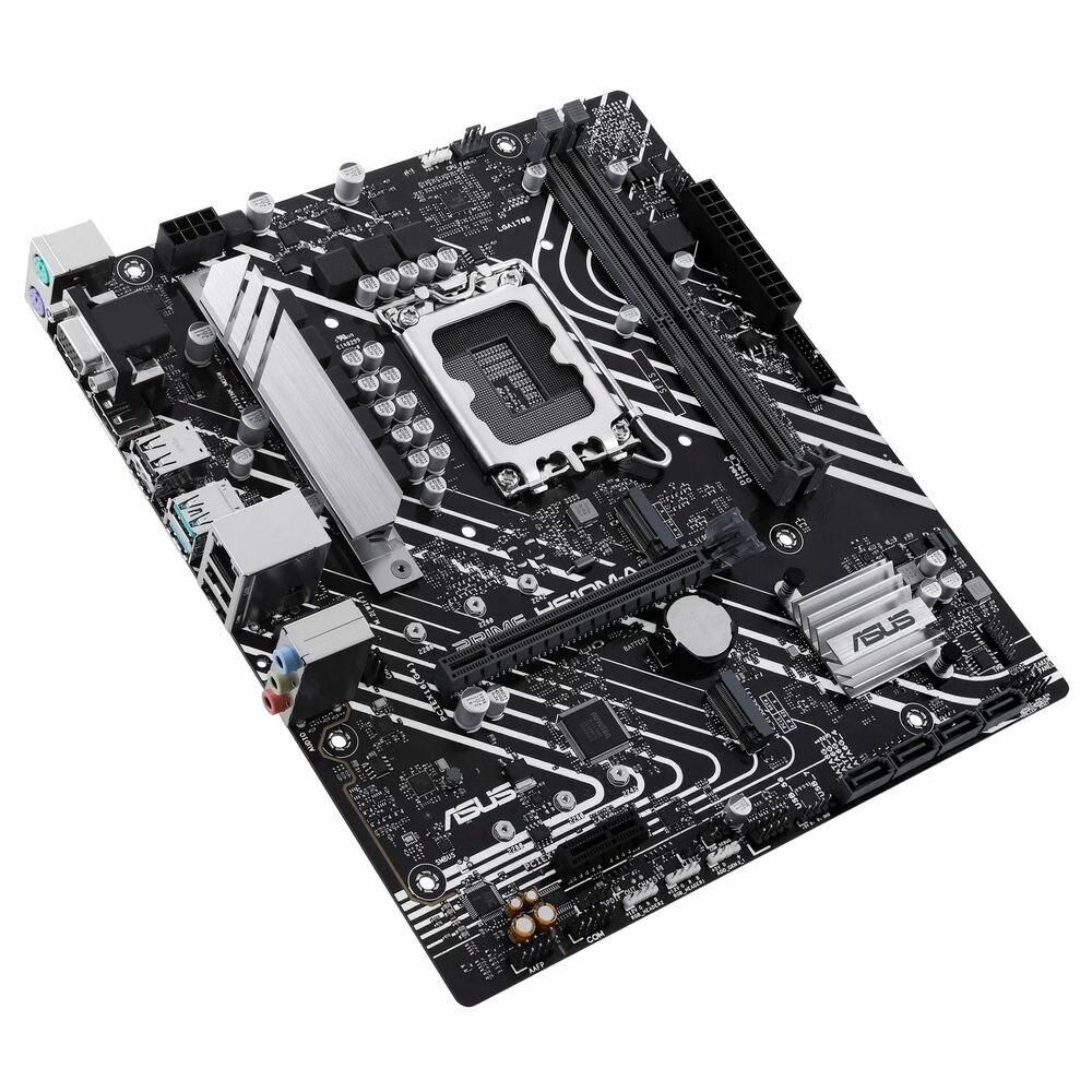 ASUS Материнская плата ASUS PRIME H610M-A-CSM, LGA1700, H610, 2*DDR5, VGA + DP + HDMI, 4 SATA 6, 2*M.2, USB 3.2, USB 2.0, mATX; 90MB1G20-M0EAYC — фото 6