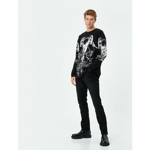 фото Джинсы koton, размер 33/32, черный