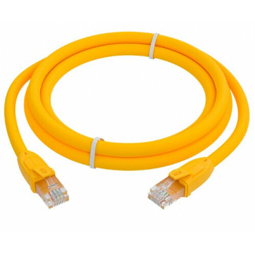 Патч-корд Gcr прямой 0.75m UTP кат.6, желтый, 24 AWG, литой, ethernet high speed, RJ45, T568B, -52368 патч корд greenconnect gcr lnc624 1 5m