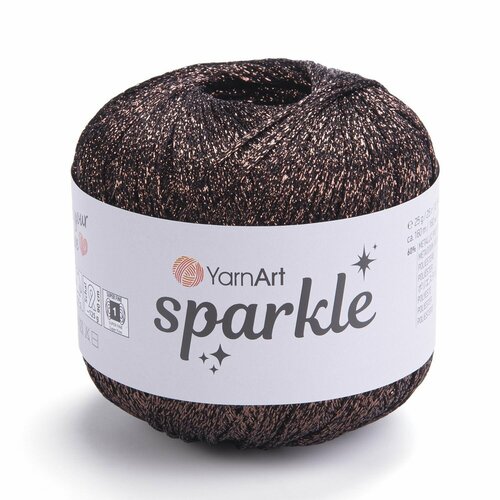 Пряжа Sparkle YarnArt, коричневый - 1354, 60% полиэстер металлик, 40% полиамид, 6 мотков, 25 г, 160 м.