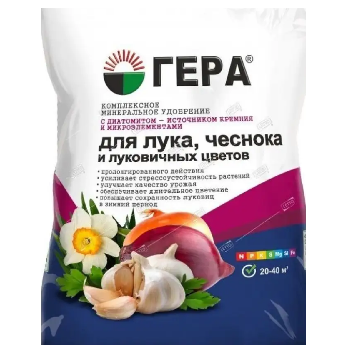 Удобрение Гера для лука, чеснока, луковичных цветов, 0.9 л, 0.9 кг, 1 уп.