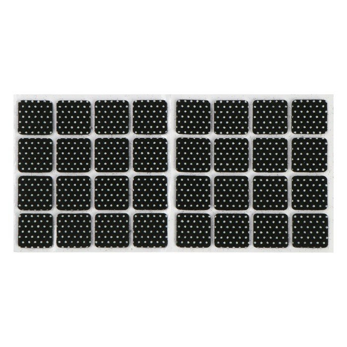 Накладка мебельная из войлока, 18×18 мм, клейкая поверхность, 32 шт.