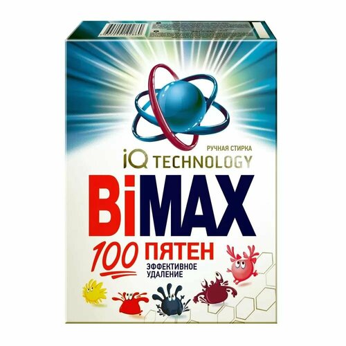 Стиральный порошок BiMAX Ручная стирка (карт упак 400г)100 пятен, 4 шт.