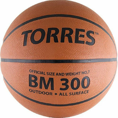 Комплект 5 штук, Мяч баскетбольный TORRES BM300 №6 (резина) spt0012829