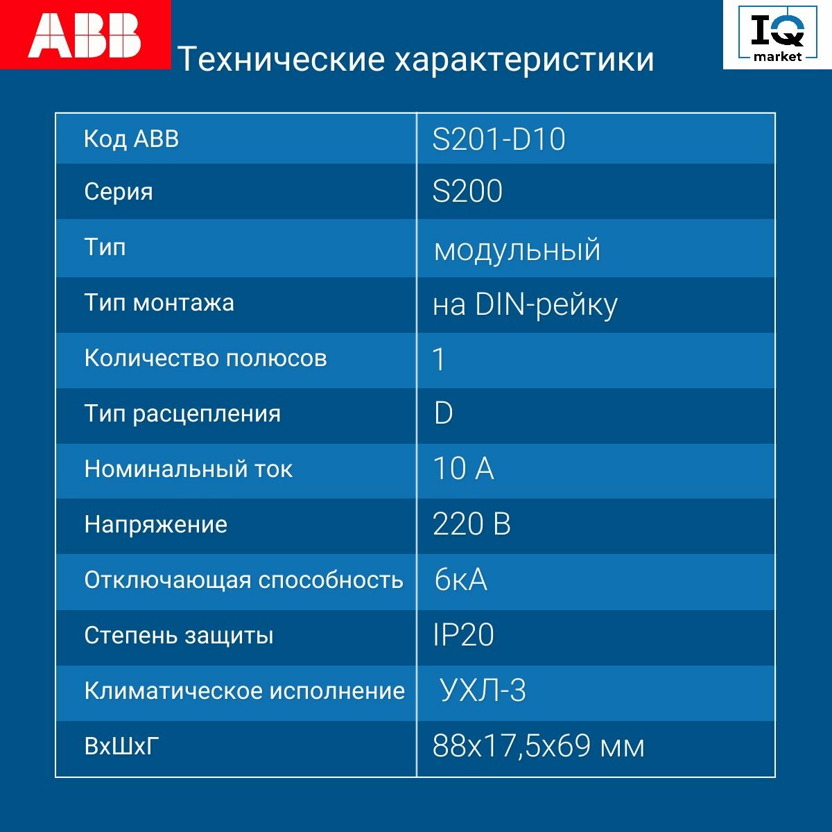 S200 2CDS251001R0201 Автоматический выключатель однополюсный 20А (6 кА, D) ABB - фото №19