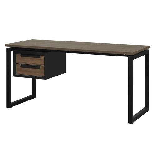 4 YOU Стол 100х60х75 см с двумя ящиками офисный, письменный, в стиле лофт, металлический