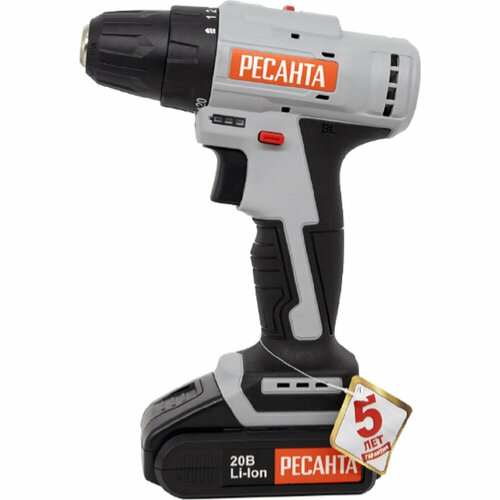 Дрель-шуруповерт аккумуляторная Ресанта ДА-20-2ЛК-Б 751410 988000₽