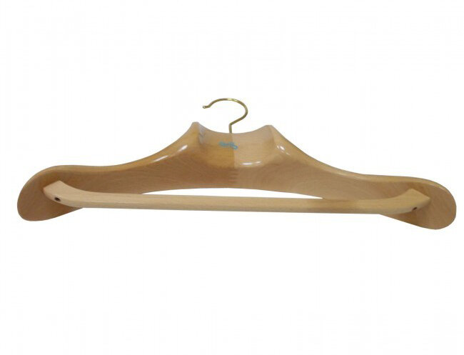 Широкие плечики для верхней одежды Aris-126 natur, Италия, деревянные - фотография № 4
