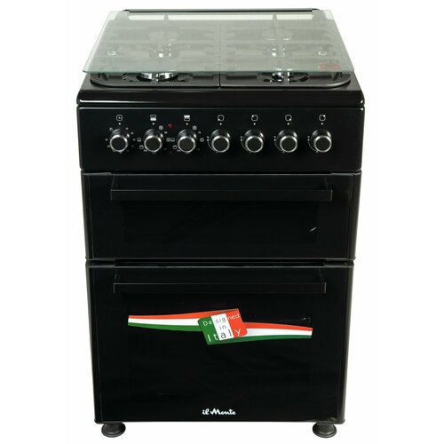 Газовая плита 60 см Автоподжиг Чугунные решетки Две независимые Электрические духовки 33 и 65 л Автоотключение по таймеру il Monte FO-GE6015 5321700₽