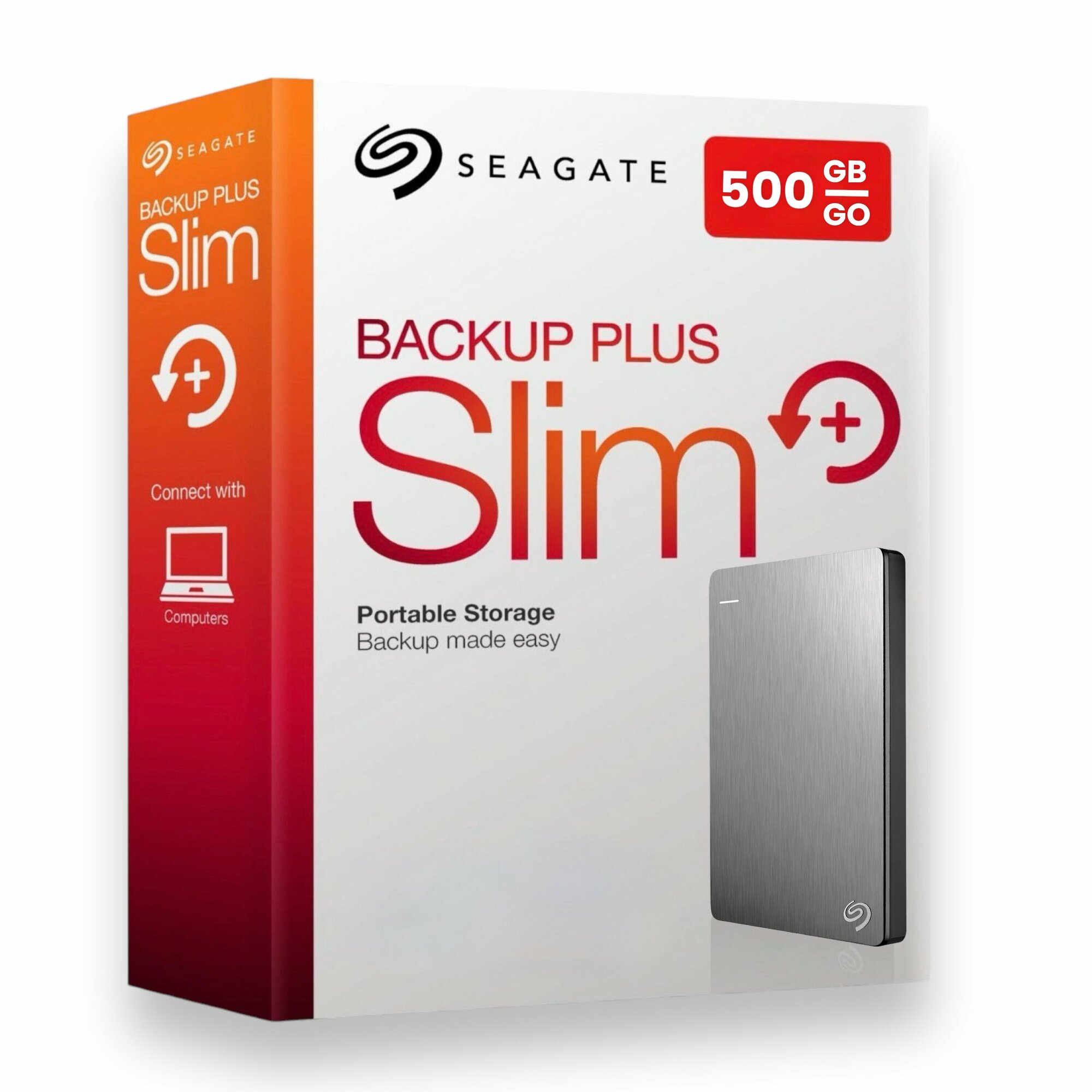 Внешний жесткий диск 500Gb Seagate Backup Plus Slim HDD 2,5" USB 3.0 серый