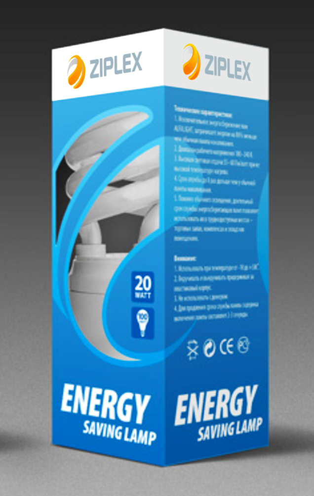 Лампа Ziplex FS-15W-E27-4200-220v 8000ч 90041 (цена за комплект 15шт)