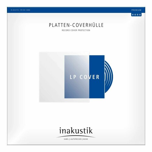 конверт для виниловых пластинок inakustik premium lp sleeves record slipcover Пакет внешний для конвертов виниловых пластинок Inakustik Record Cover Protection, 50 шт