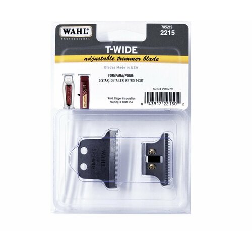 Ножевой блок WAHL 2215-1110 DETAILER LI RETRO T-CUT 5-STAR набор пластиковых насадок dibidi 3шт 1 5 мм 3 мм 4 5 мм для триммера wahl detailer