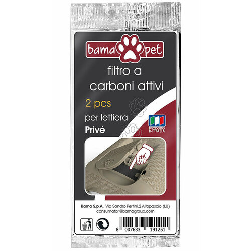 Фильтр угольный для туалетов Bama Pet Prive уп. 2 шт (1 шт)