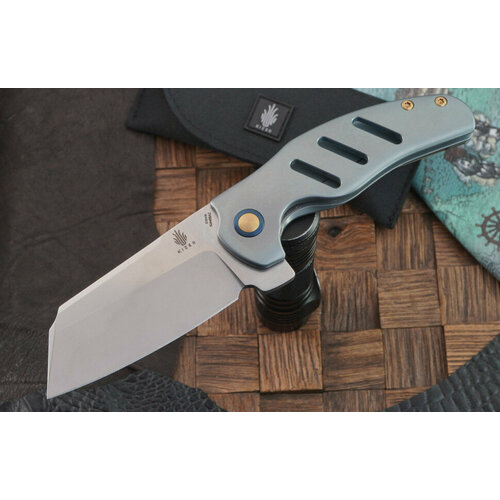 Брутальный складной нож Kizer Knives C01C сталь S35VN, титан с синим анодированием складной нож kansept knives pelican edc сталь cpm s35vn синий титан