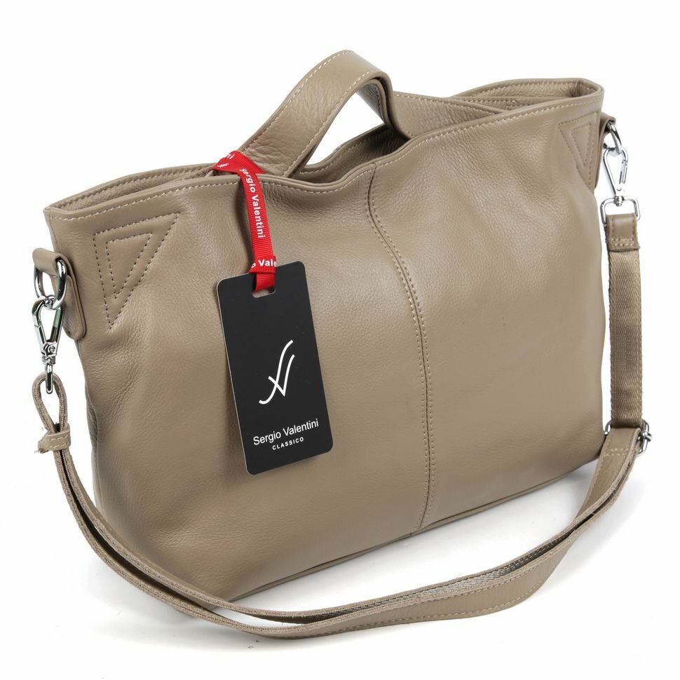фото Женская мягкая кожаная сумка Sergio Valentini
