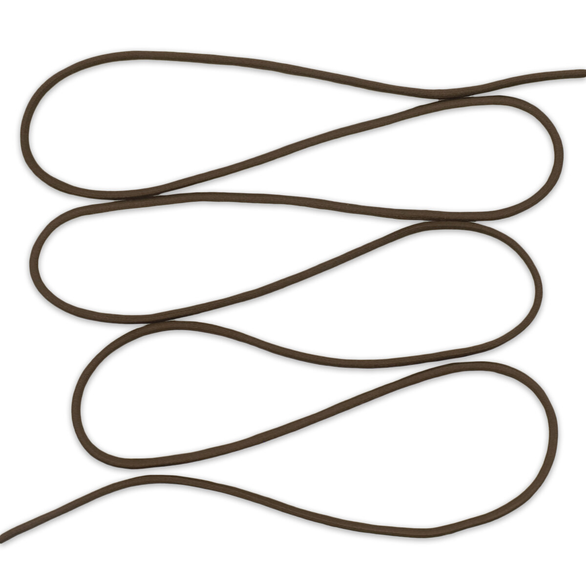 Шнур эластичный 3 мм*30 м для рукоделия и шитья эластичность 140% коричневый Нудольская фабрика