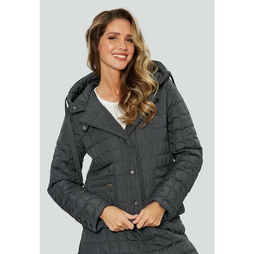 фото Куртка d'imma fashion studio окси, размер 54, серый