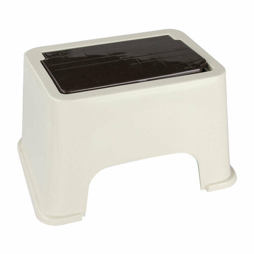 Табурет стул с боксом пластиковый для кухни цвет бежевый 1480₽