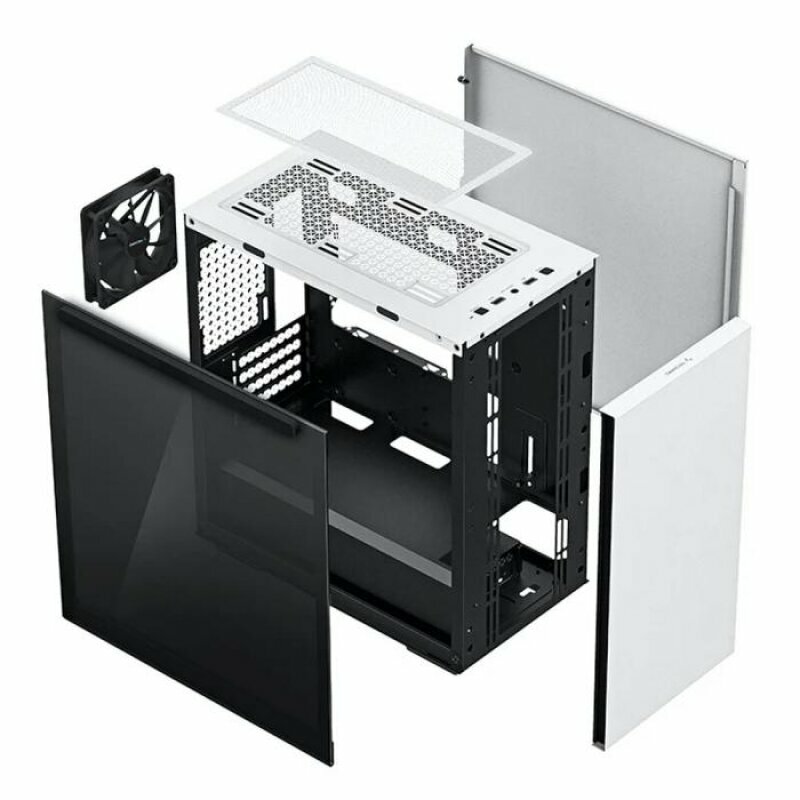 Корпус mATX Deepcool без БП, боковое окно (закаленное стекло), белый - фото №17