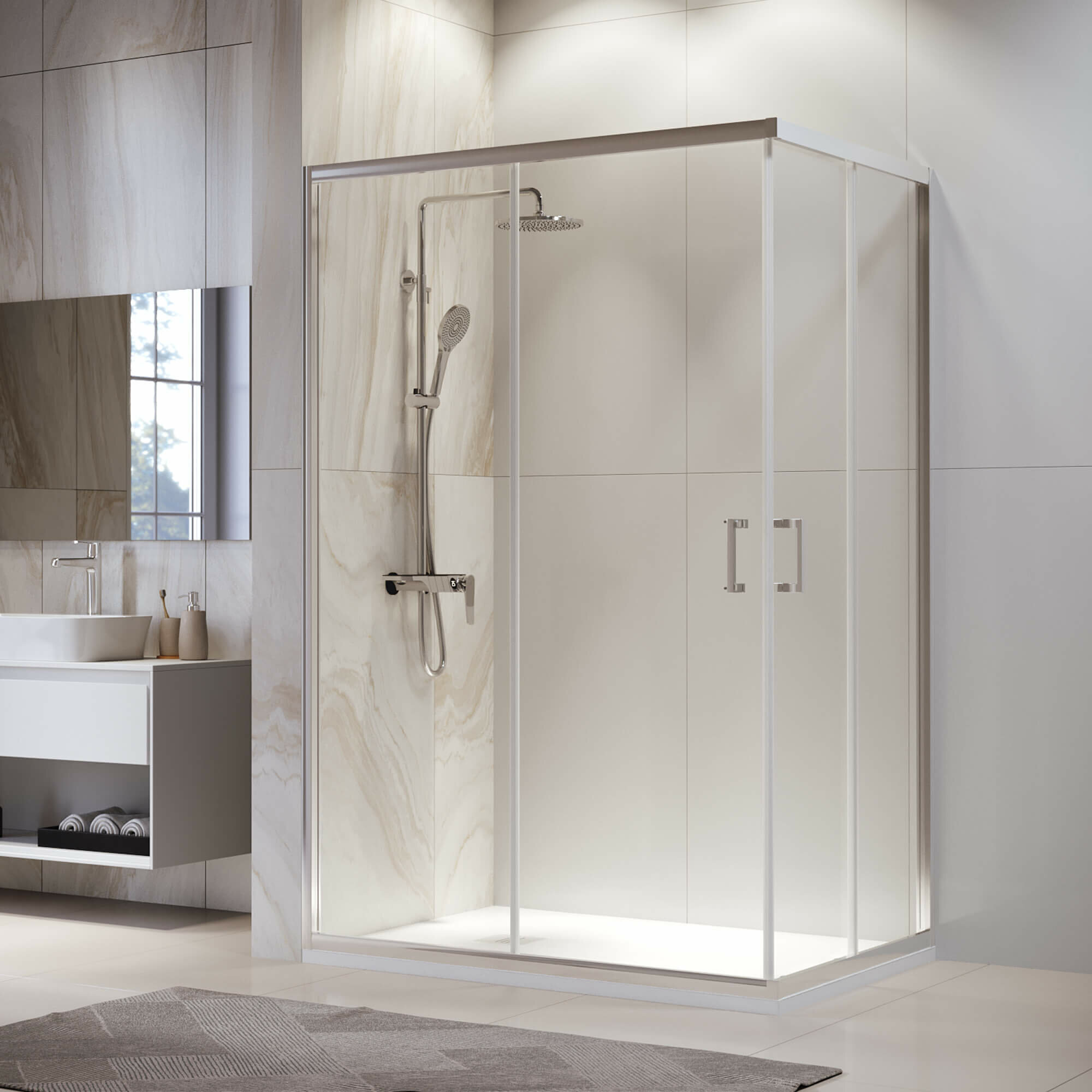 Душевой уголок RGW Passage PA-246 90х120 см профиль хром стекло прозрачное